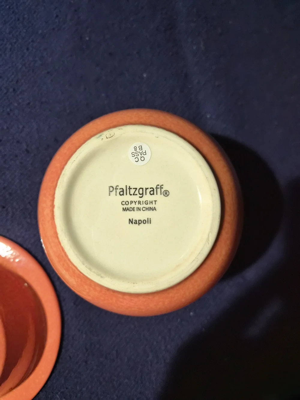 Pfaltzgraff Coral-Orange Ceramic Dish